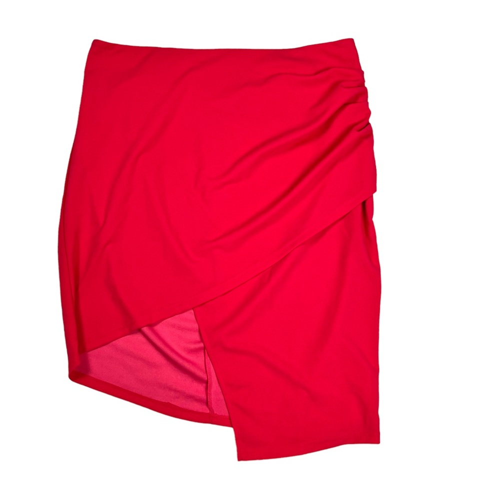 Shein Curve pink assymytrical skirt